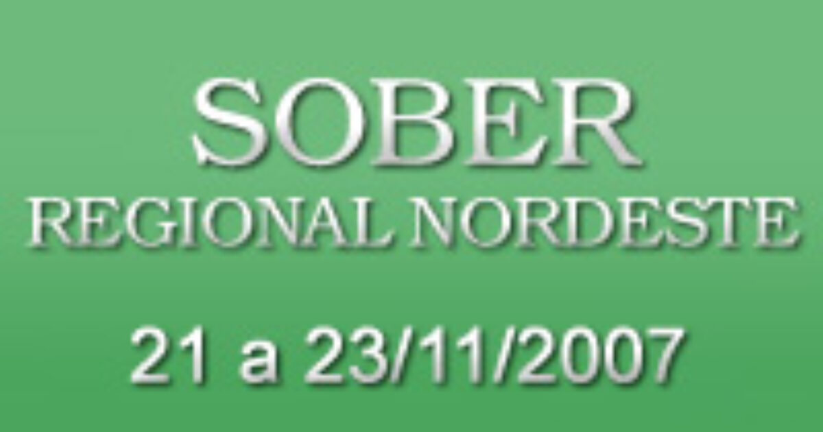 SOBER Regional Nordeste – 21 a 23/11