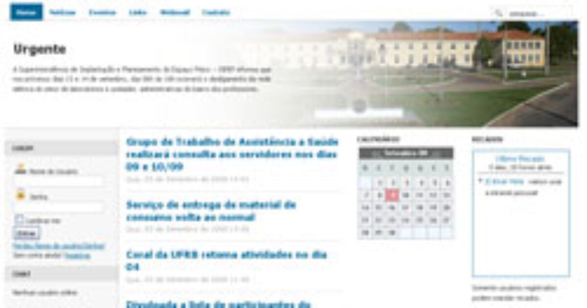 Avisos para Docentes e Técnicos – veja na Intranet UFRB