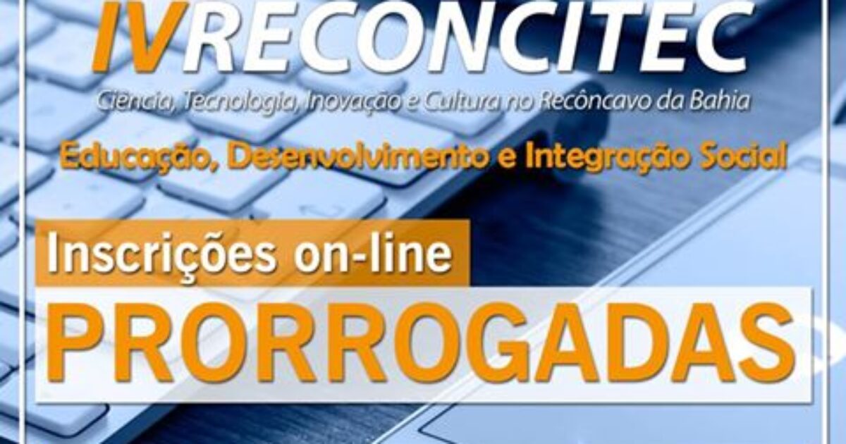 Inscrições online para IV Reconcitec são prorrogadas até o dia 24 de outubro