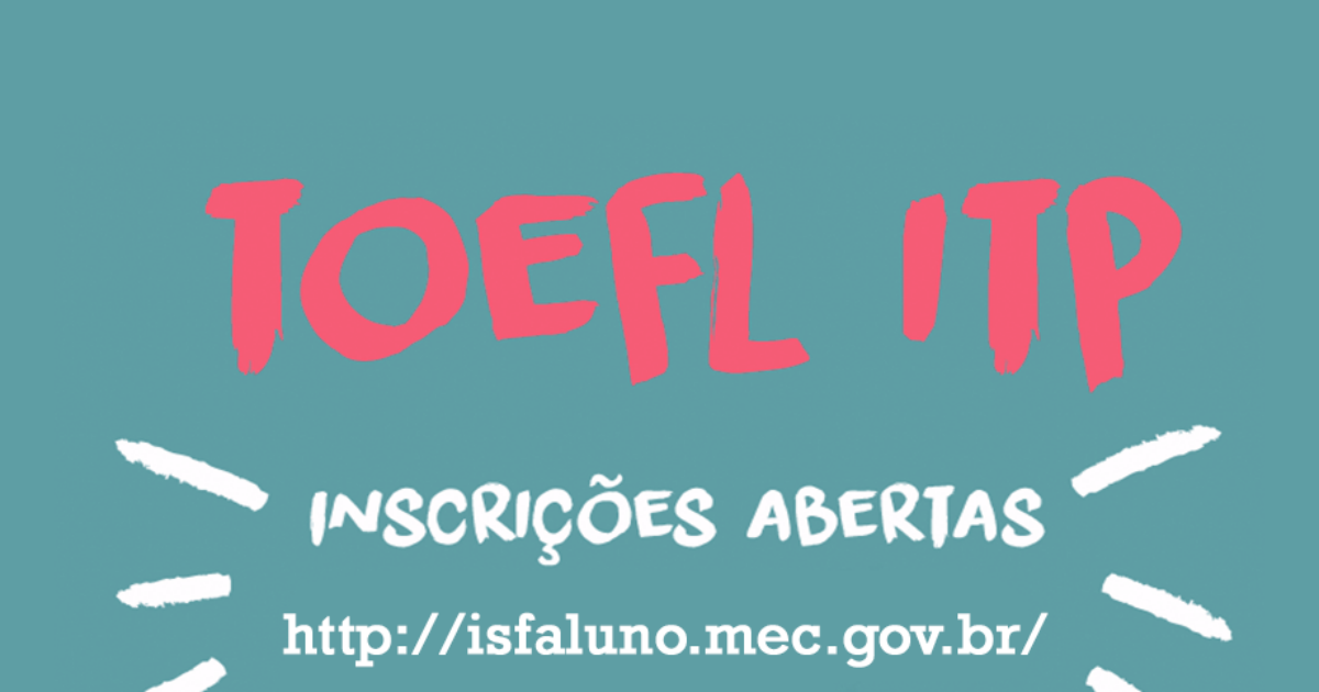 UFRB inscreve para testes do TOEFL ITP no Campus Cruz das Almas