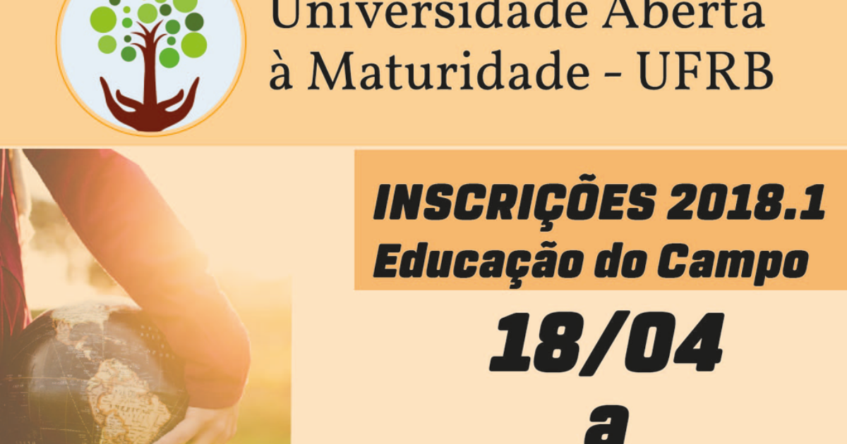 UFRB abre vagas para povos do campo na Universidade Aberta à Maturidade