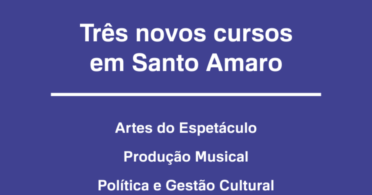 MEC autoriza novos cursos superiores no Campus Santo Amaro da UFRB