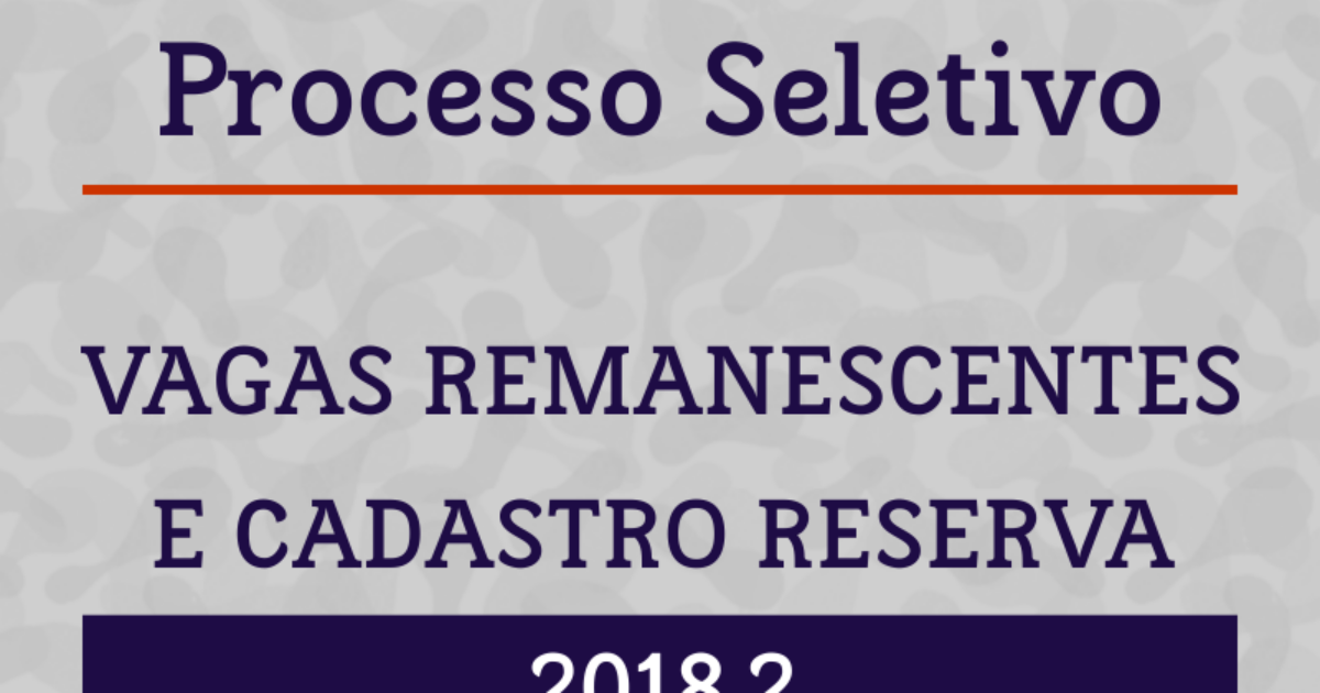 UFRB divulga processo seletivo para vagas remanescentes e cadastro reserva 2018.2