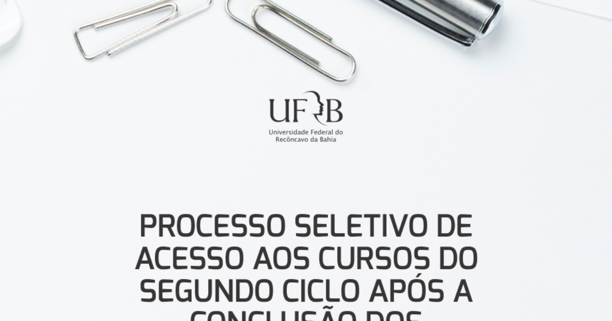 UFRB abre inscrição para cursos do 2º ciclo dos Bacharelados Interdisciplinares e Similares