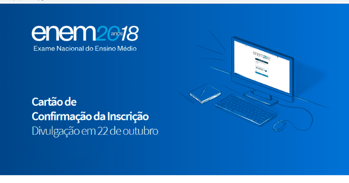 Cartões do Enem vão ser liberados pelo INEP nesta segunda, dia 22