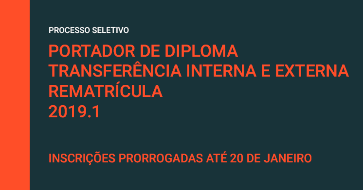 UFRB divulga edital para Transferências, Portador de Diploma e Rematrícula 2019.1