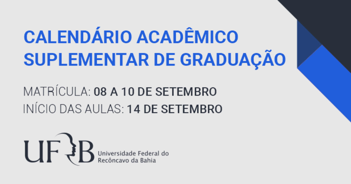 UFRB aprova calendário suplementar com aulas não presenciais