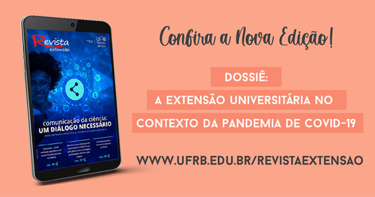 Revista Extensão lança nova edição com dossiê sobre a pandemia de Covid-19