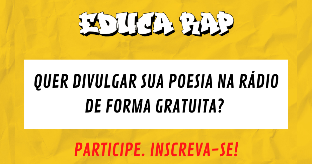 Projeto de Extensão Educa Rap abre inscrições para poetas e poetizas