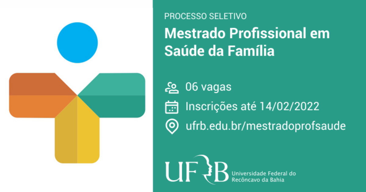 UFRB divulga seleção para Mestrado Profissional em Saúde da Família