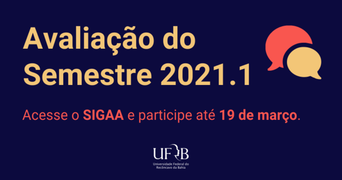 UFRB lança questionário para professores e alunos avaliarem aulas do semestre 2021.1