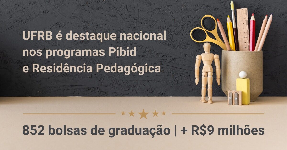 UFRB é destaque nacional nos programas Pibid e Residência Pedagógica