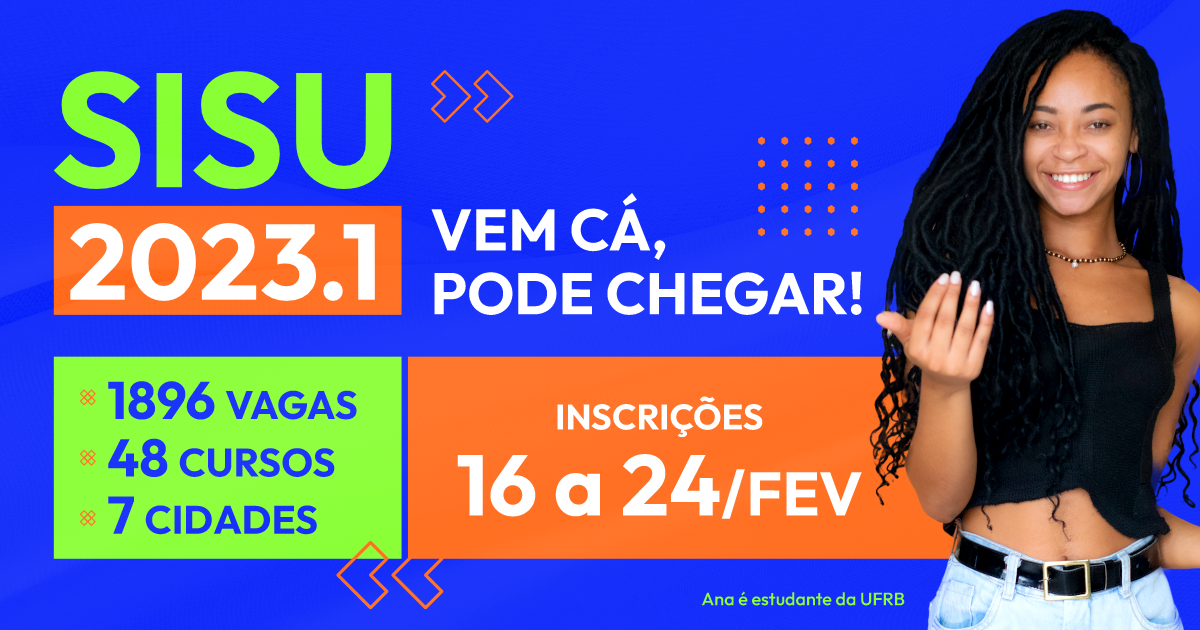 UFRB oferece 1.896 vagas em 48 cursos de graduação no SISU 2023.1 