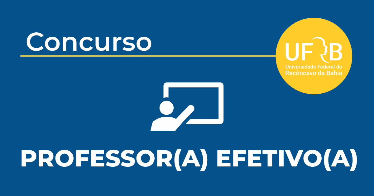 UFRB divulga concurso público com 14 vagas para professor efetivo no Campus Cruz das Almas